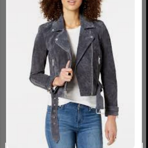 Marc New York Sabrina Suede Moto Jacket - Picture 1 of 6
